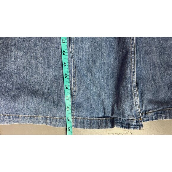 VTG Disney Denim Pooh Jumper Dress Sz L Embroidered Tigger Light Wash Cottage - Picture 12 of 12